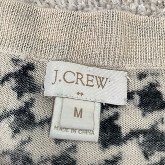 J.Crew factory lightweight houndstooth sweater sz M - Picture 2 of 2